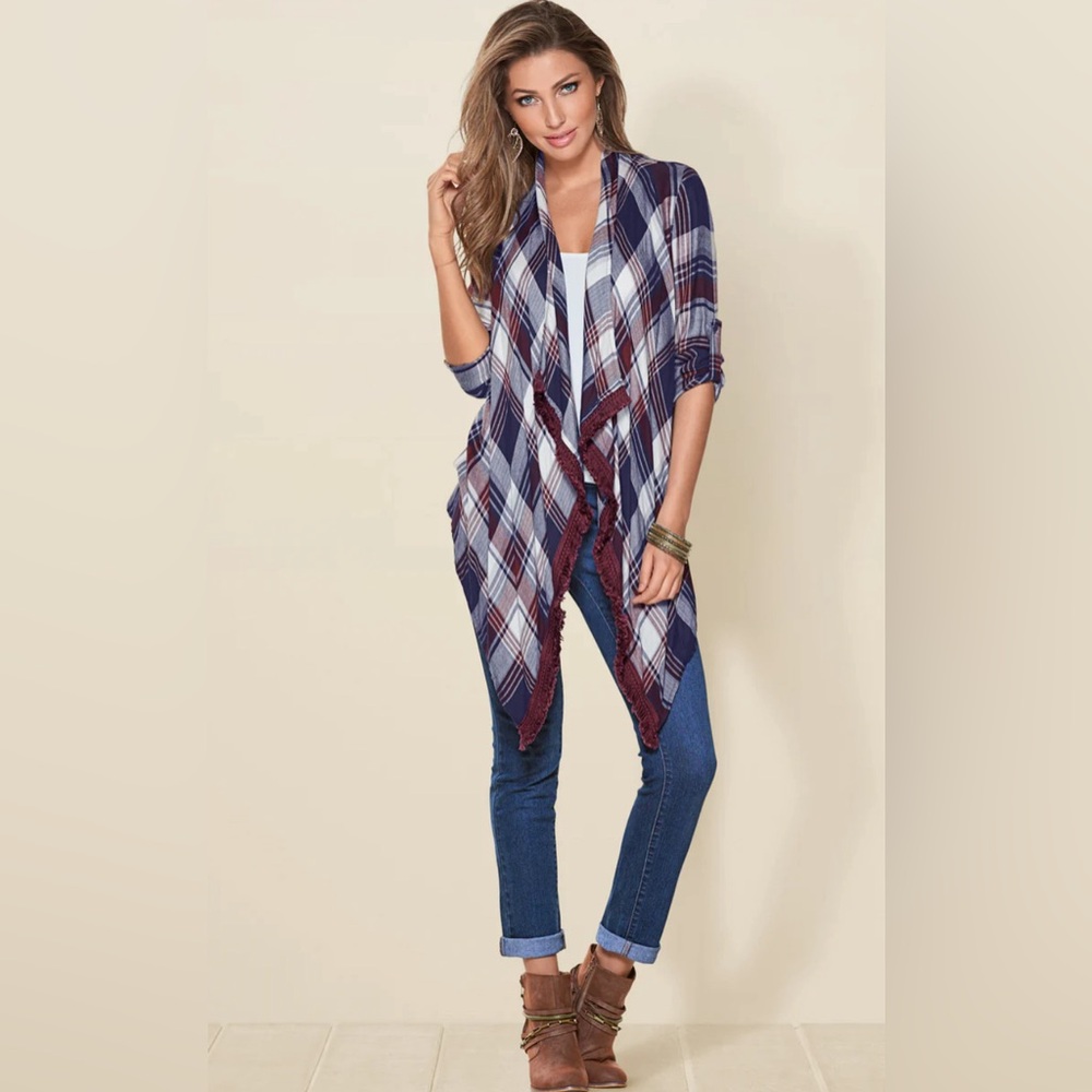 NWOT Venus Plaid wrap Sz M